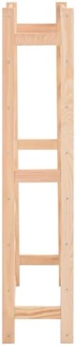 vidaXL Solid Pinewood Wine Rack 56 Bottles Beige