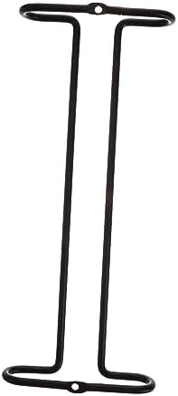 PRETYZOOM 1Pc Black Wine Glass Rack Single Row Storage