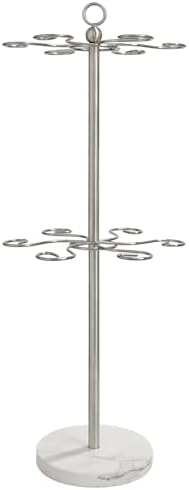 GZILA 12 Glass Wine Holder with Marble Base