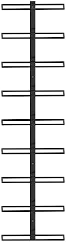 WEHUOSIF Wall-Mounted Wine Rack for 9 Bottles Black Iron
