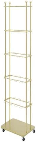 Freestanding Champagne Glass Holder with 5 Tiers and Wheels