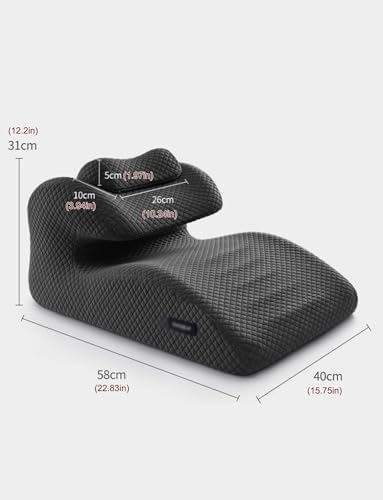 Slow Rebound Memory Foam Reading Pillow with Cervical Support