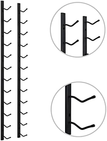 Wall Mounted Wine Rack for 12 Bottles Black Iron