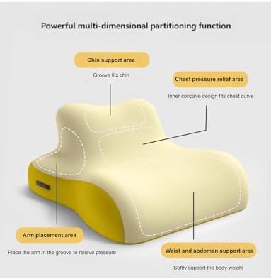 Light Yellow Bed Rest Pillow with Neck Support