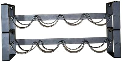 Baerkian 2-Tier Wine Rack Black Metal 8 Bottle Capacity