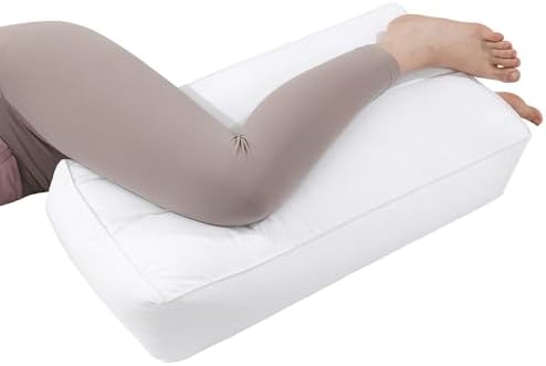 HOMBYS Knee Pillow for Side Sleepers 3 Inch White