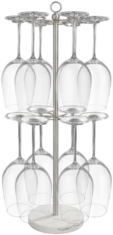 GZILA 12 Glass Wine Holder with Marble Base