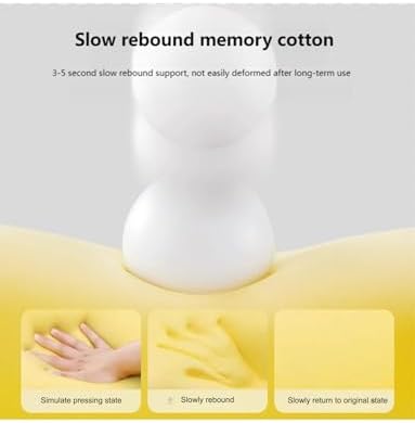 Light Yellow Bed Rest Pillow with Neck Support