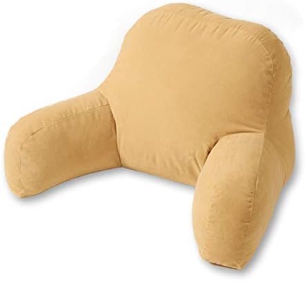 Greendale Home Fashions Hyatt Microfiber Bed Reading Pillow with Arms Beige