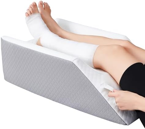 Leg Elevation Pillow with Memory Foam for Post Surgery Relief