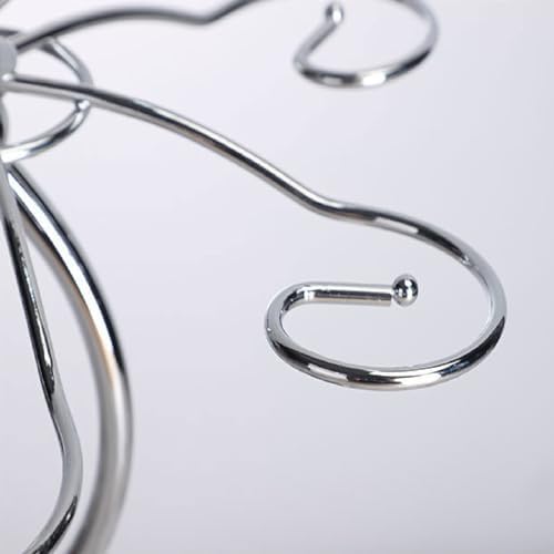 Modern Metal Wine Glass Rack with 6 Hooks