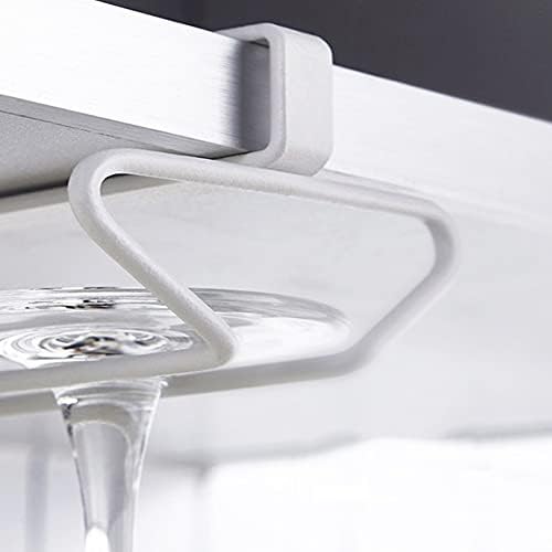 Portable Wine Glass Rack for Cabinet 2cm White Half Rows