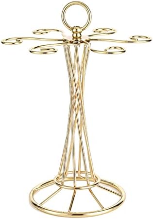 Gold Wine Glass Display Holder for 6 Glasses