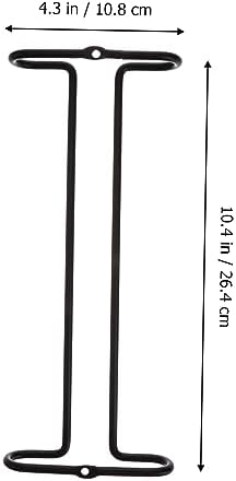 PRETYZOOM 1Pc Black Wine Glass Rack Single Row Storage