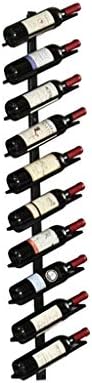 Wall Wine Storage Rack with Metal Frame and Separate Compartments