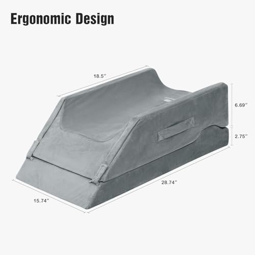 LightEase Adjustable Leg Elevating Pillow for Post Surgery Recovery