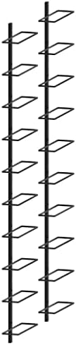Wall-Mounted Wine Rack for 20 Bottles 2 pcs Metal Frame