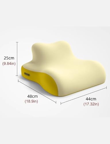 Light Yellow Bed Rest Pillow with Neck Support