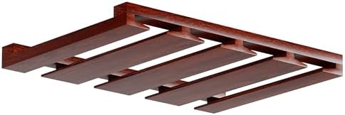 Rustic State 4 Sectional Under Cabinet Wood Stemware Rack