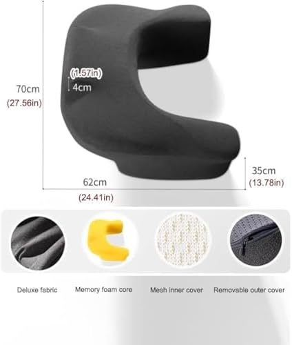 Ergonomic Memory Foam Arm Rest Pillow with Side Pocket