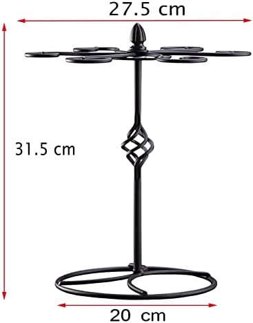 WORDFUN Wine Glass Holder Metal Iron Matte Black