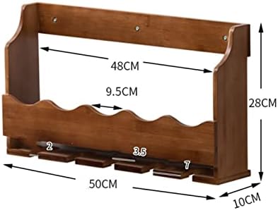Suuim Wall-Mounted Wine Rack Holder - Solid Wood Display Stand