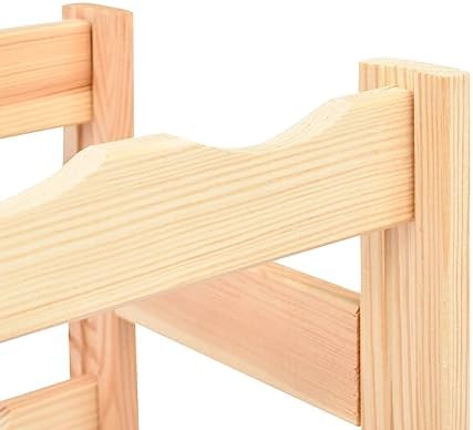 vidaXL Solid Pinewood Wine Rack 56 Bottles Beige