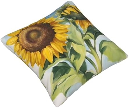 Ogniwo Fresh Sunflower Throw pillow Soft 12x12 Inch Cushion Case