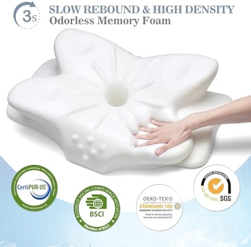 CCidea Cervical Pillow for Neck Pain Relief and Spine Support