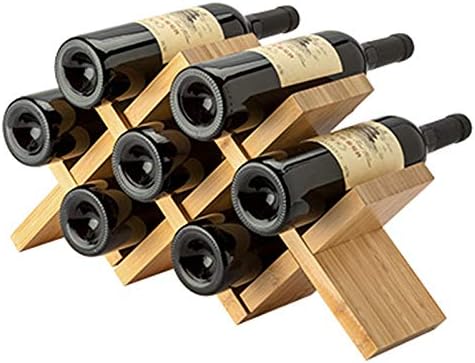 BOCbco Tabletop Wine Rack - 7 Bottle Capacity - Modern Stylish Design