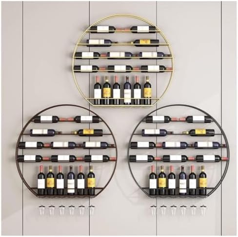 SilteD Wall-Mounted Wine Racks 80x75cm Iron Metal Display