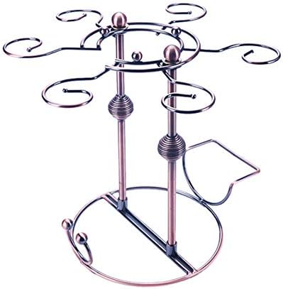 HorBous Wine Glass Rack with 6 Hooks for Home and Bar