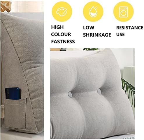 HOFFTI Triangle Headboard Pillow Beige 60cm