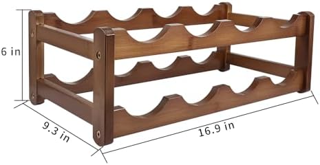 PAMISO 2 Tiers Wine Rack for 8 Bottles