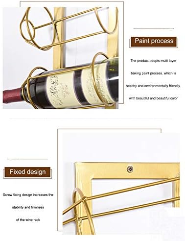 BOCbco Wall-Mounted Iron Wine Racks for Double Bottles