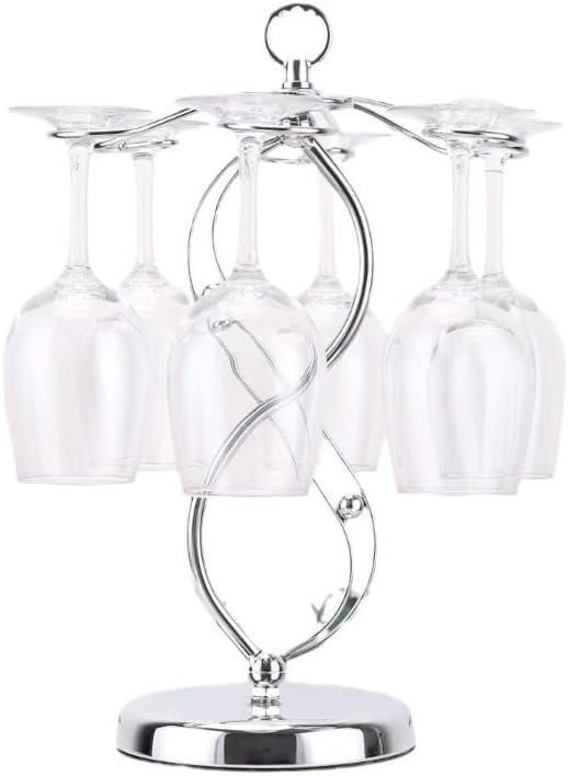 Lmbabter Sliver Wine Glass Rack for Home Bar Kitchen