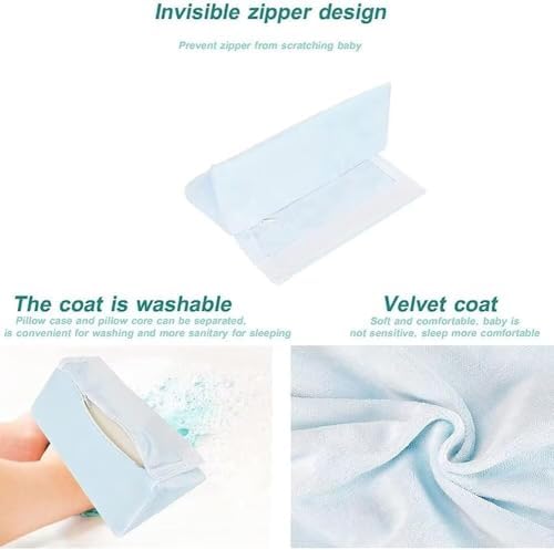 HIORYEAR Baby Side Sleeper Wedge Adjustable Pillow Set Gray