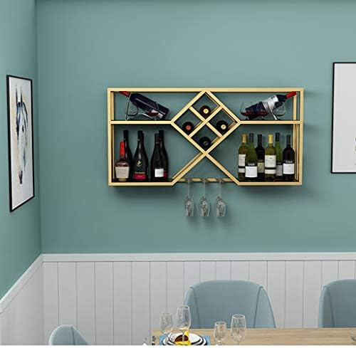 ZJDYDY Wall-Mounted Wine Cabinet Gold 1002560CM