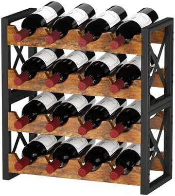 Homeiju 2-in-1 Wine Rack Stackable and Detachable