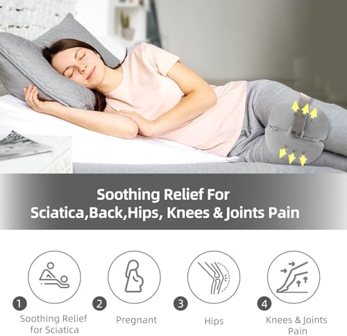 UTJZIB Knee Pillow for Sciatica Relief - Memory Foam Leg Support