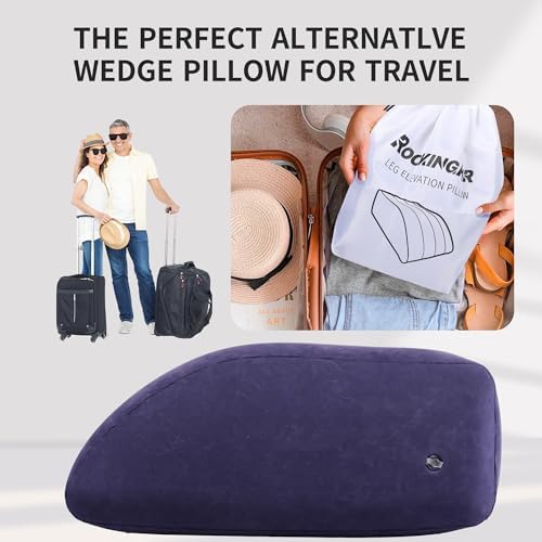 INFLATEFLY Leg Elevation Pillow - Inflatable Wedge for Comfort and Recovery