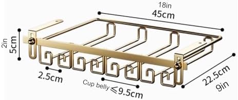 Wine Glass Wall Rack Organizer - Gold 1