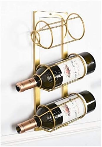 BOCbco Wall-Mounted Iron Wine Racks for Double Bottles