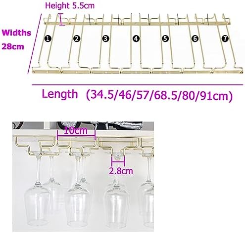 SAGIDAR Stainless Steel Wine Glass Organizer Under Cabinet Stemware Rack