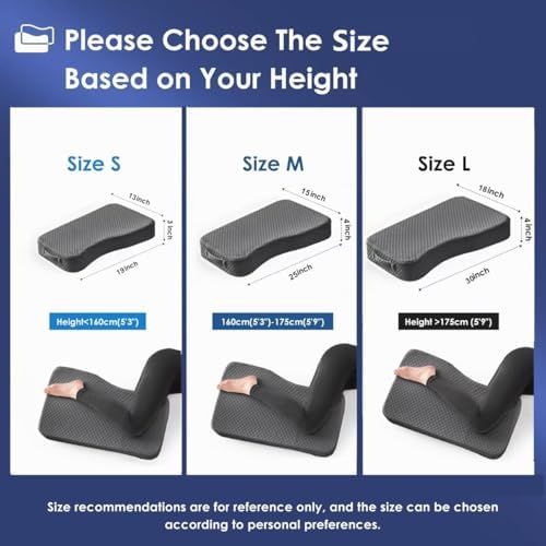 Livemy Leg Pillow for Side Sleepers - 15x25 Grey M