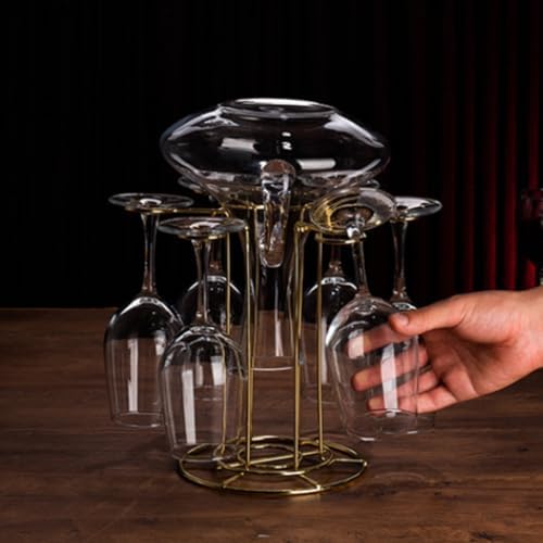 Lmbabter Gold Wine Glass Rack for Home Bar