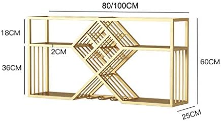 ZJDYDY Wall-Mounted Wine Cabinet Gold 1002560CM