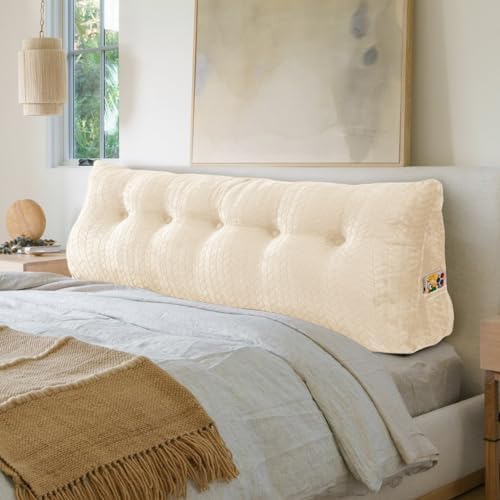 easedeco Bed Wedge Pillow - Large Support for Reading Backrest