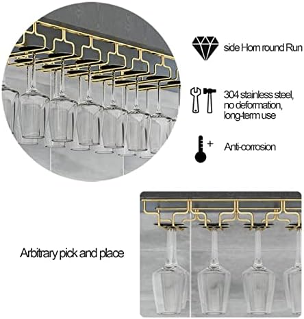 Wine Glasses Rack Under Cabinet - Stainless Steel