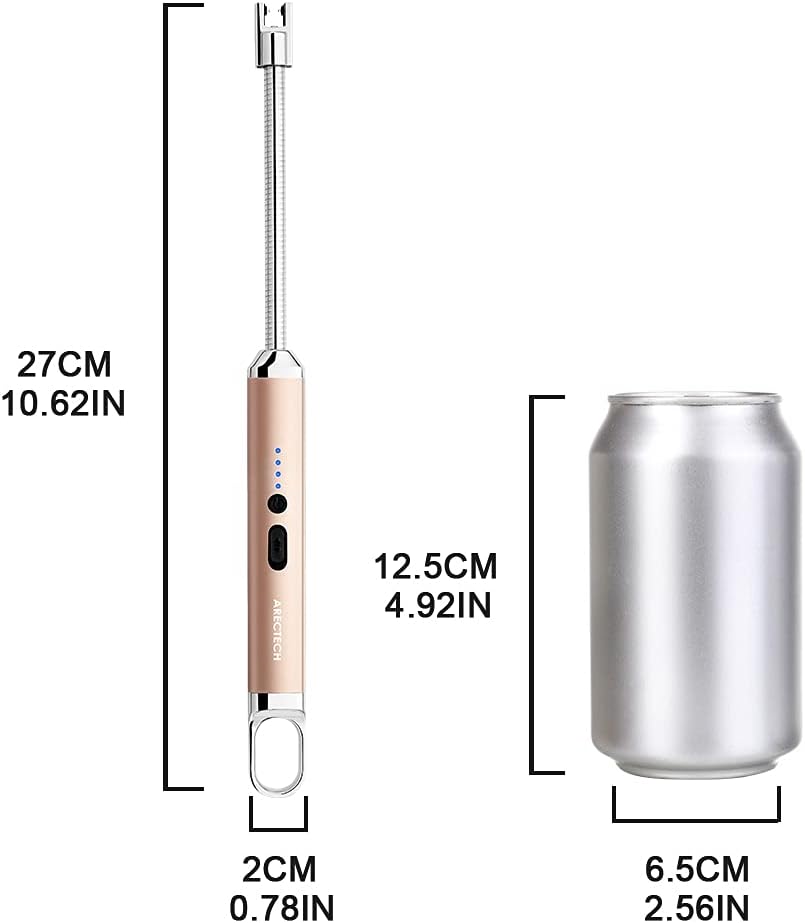 ARECTECH Flameless Rechargeable USB Lighter with 360 Rotatable Neck